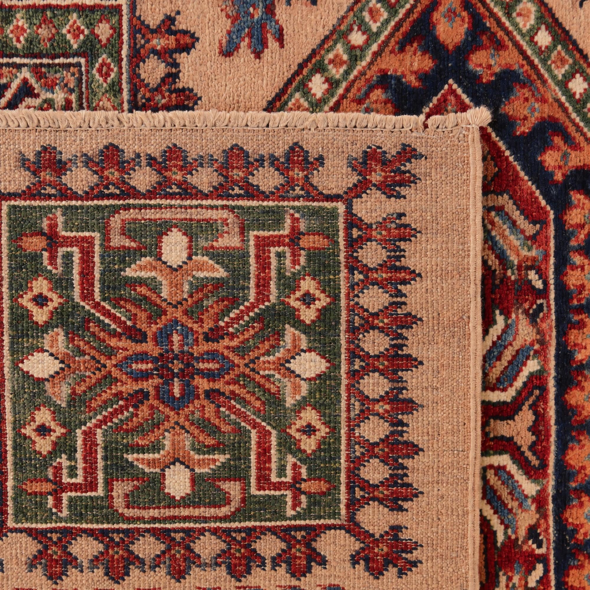 155cm x 195cm Hand Knotted Kazak Rug