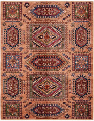 5' x 6' 5 Hand Knotted Kazak Rug