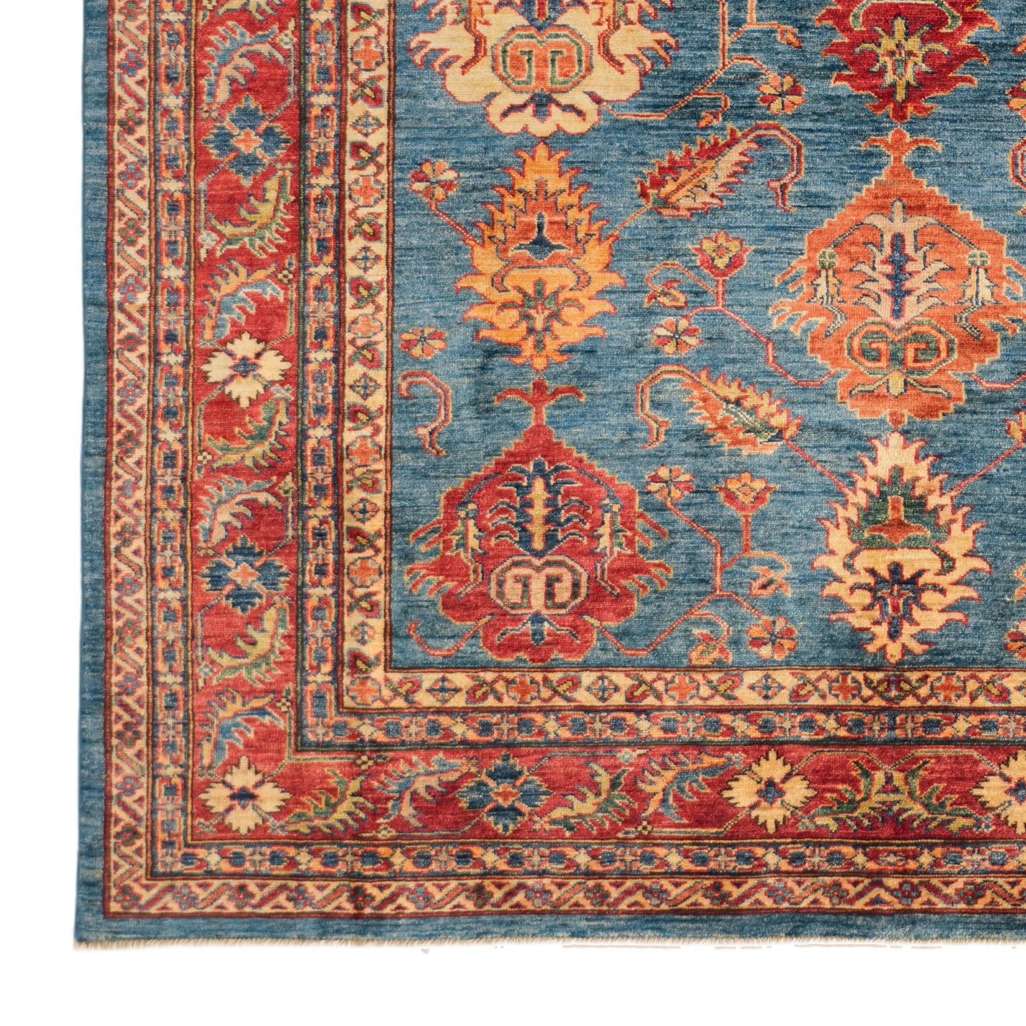 6' 5 x 9' 10 Hand Knotted Kazak Rug