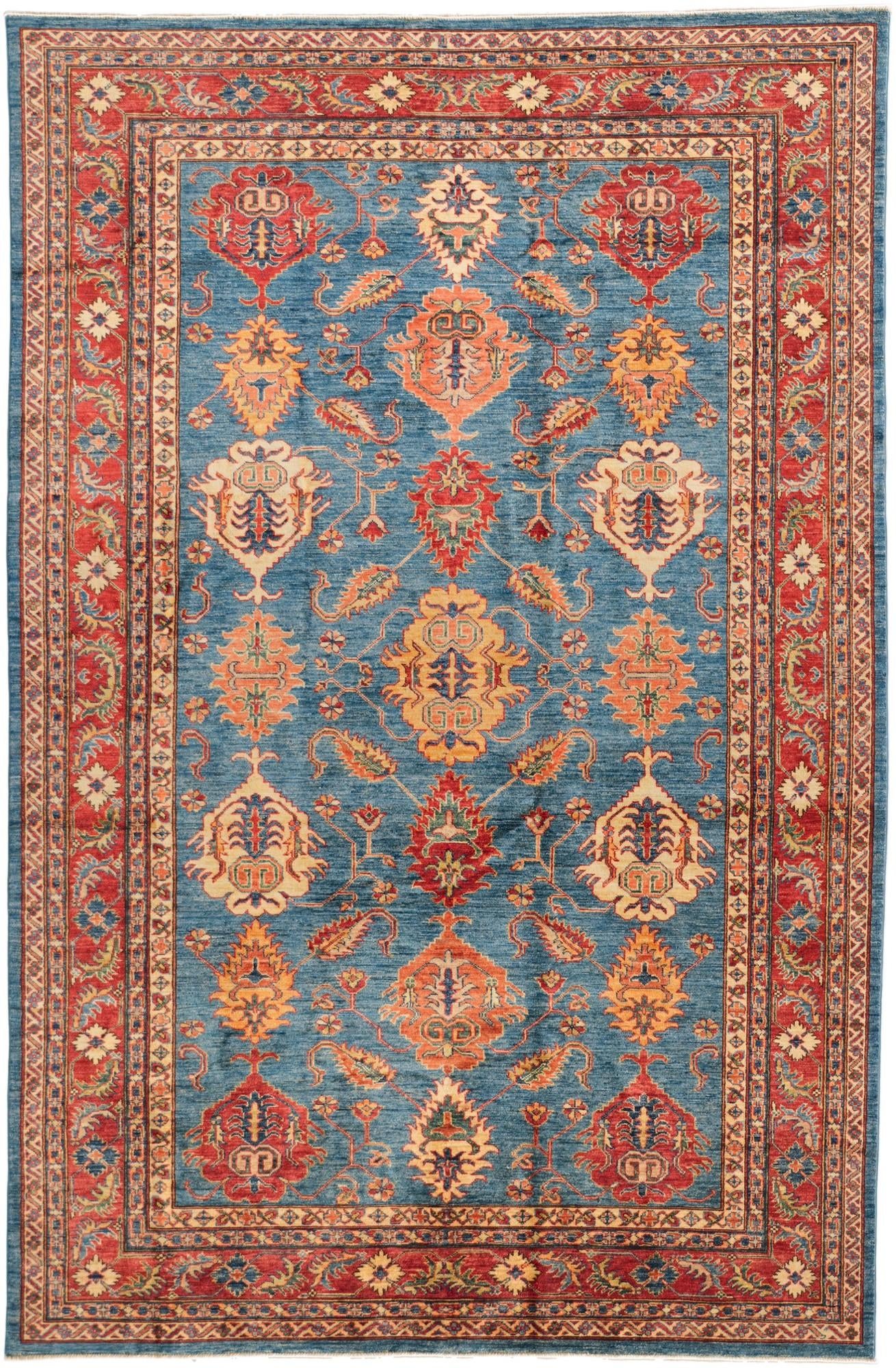 6' 5 x 9' 10 Hand Knotted Kazak Rug
