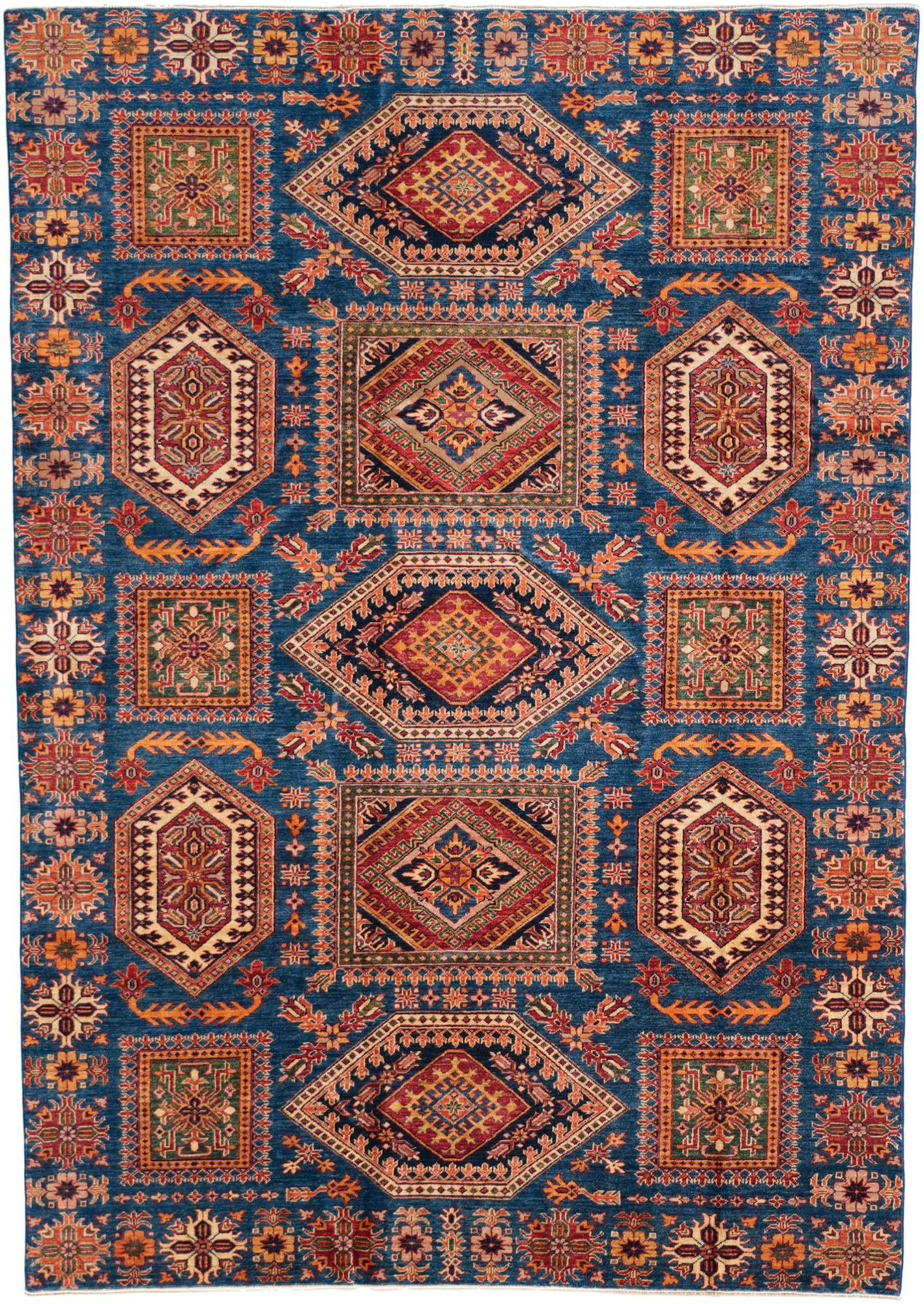 7' 1 x 10' Hand Knotted Kazak Rug