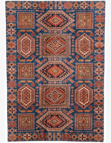 7' 1 x 10' Hand Knotted Kazak Rug