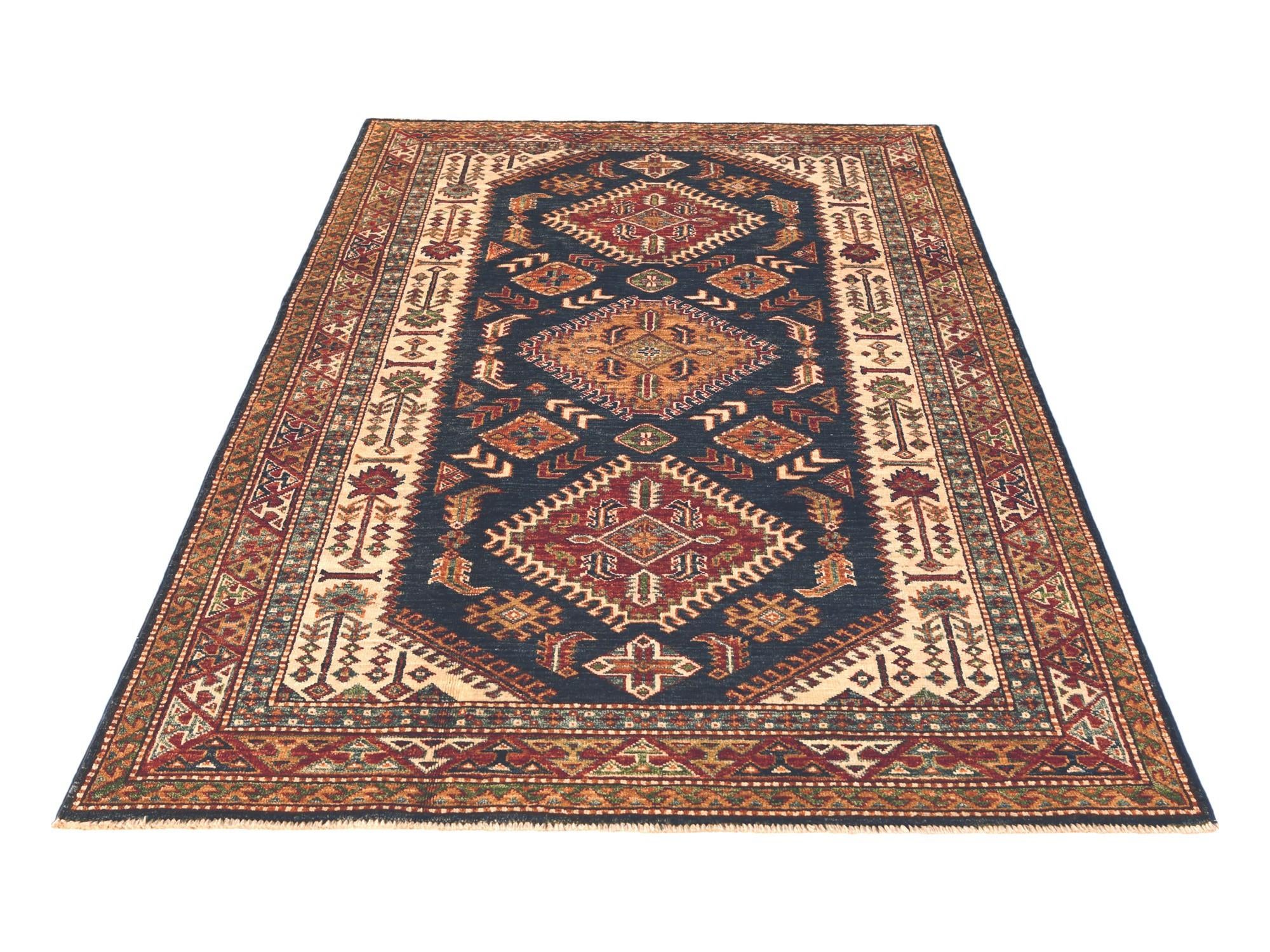 4' 3 x 6' 5 Hand Knotted Kazak Rug