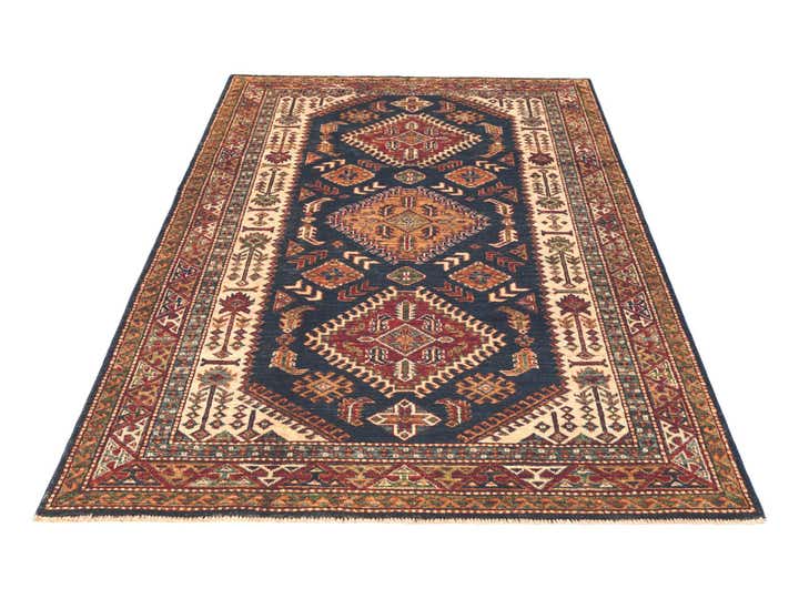 4' 3 x 6' 5 Hand Knotted Kazak Rug