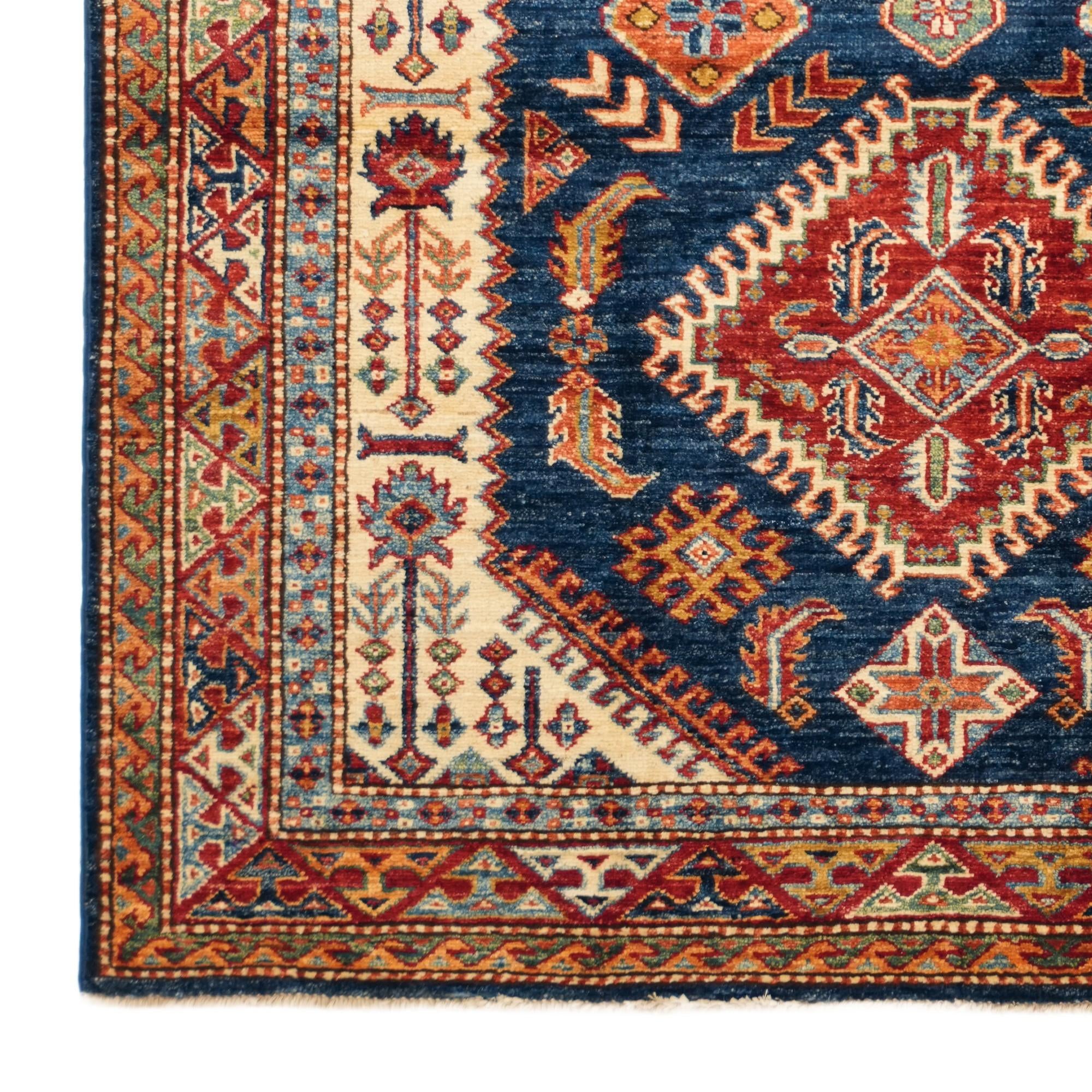 4' 3 x 6' 5 Hand Knotted Kazak Rug