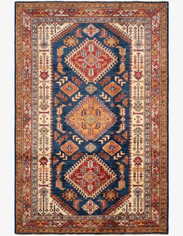 4' 3 x 6' 5 Hand Knotted Kazak Rug