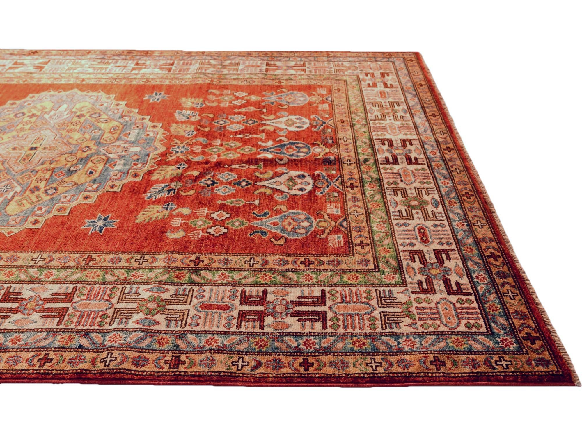 5' 2 x 6' 7 Hand Knotted Kazak Rug