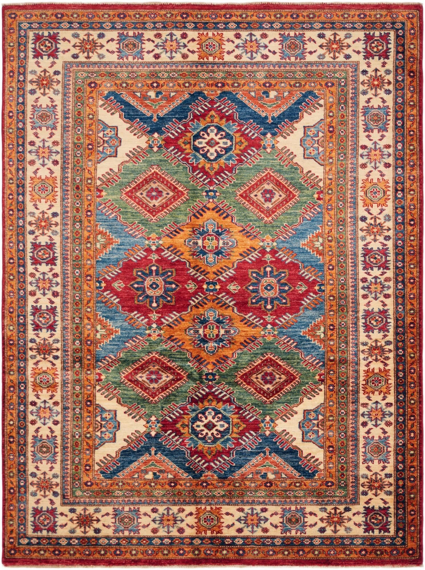 5' 1 x 6' 10 Hand Knotted Kazak Rug