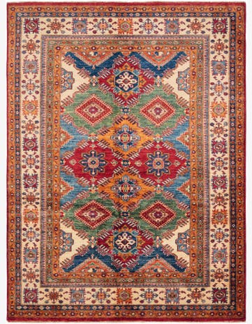 5' 1 x 6' 10 Hand Knotted Kazak Rug