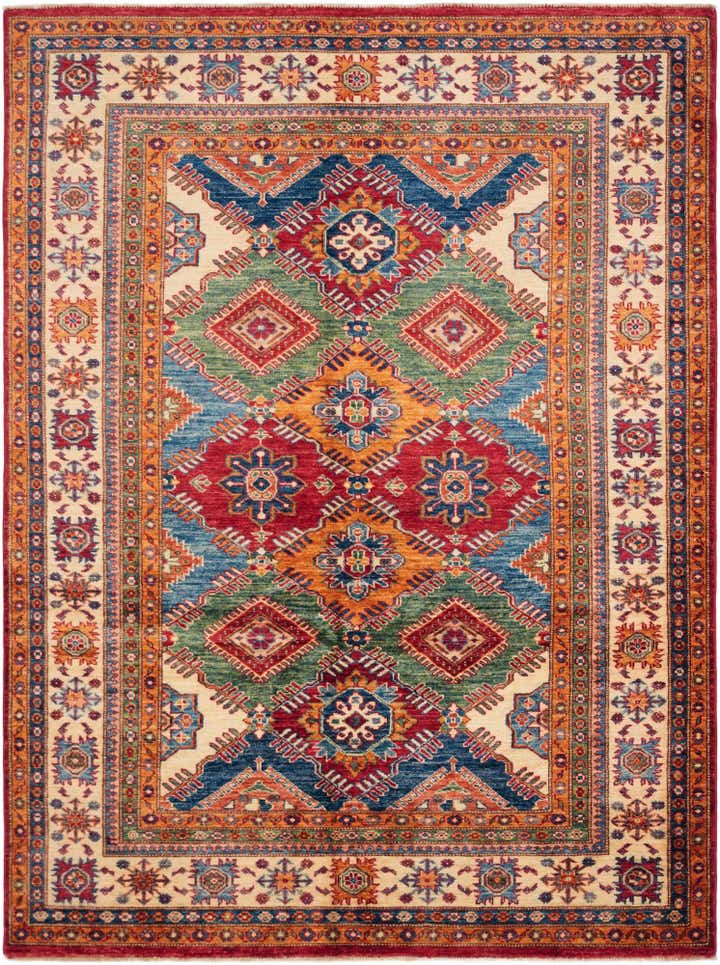 5' 1 x 6' 10 Hand Knotted Kazak Rug