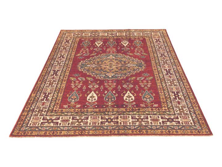 5' 1 x 6' 9 Hand Knotted Kazak Rug