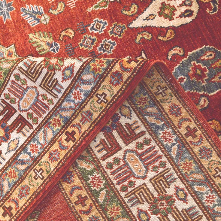 Detail image of 5' 1 x 6' 9 Hand Knotted Kazak Rug