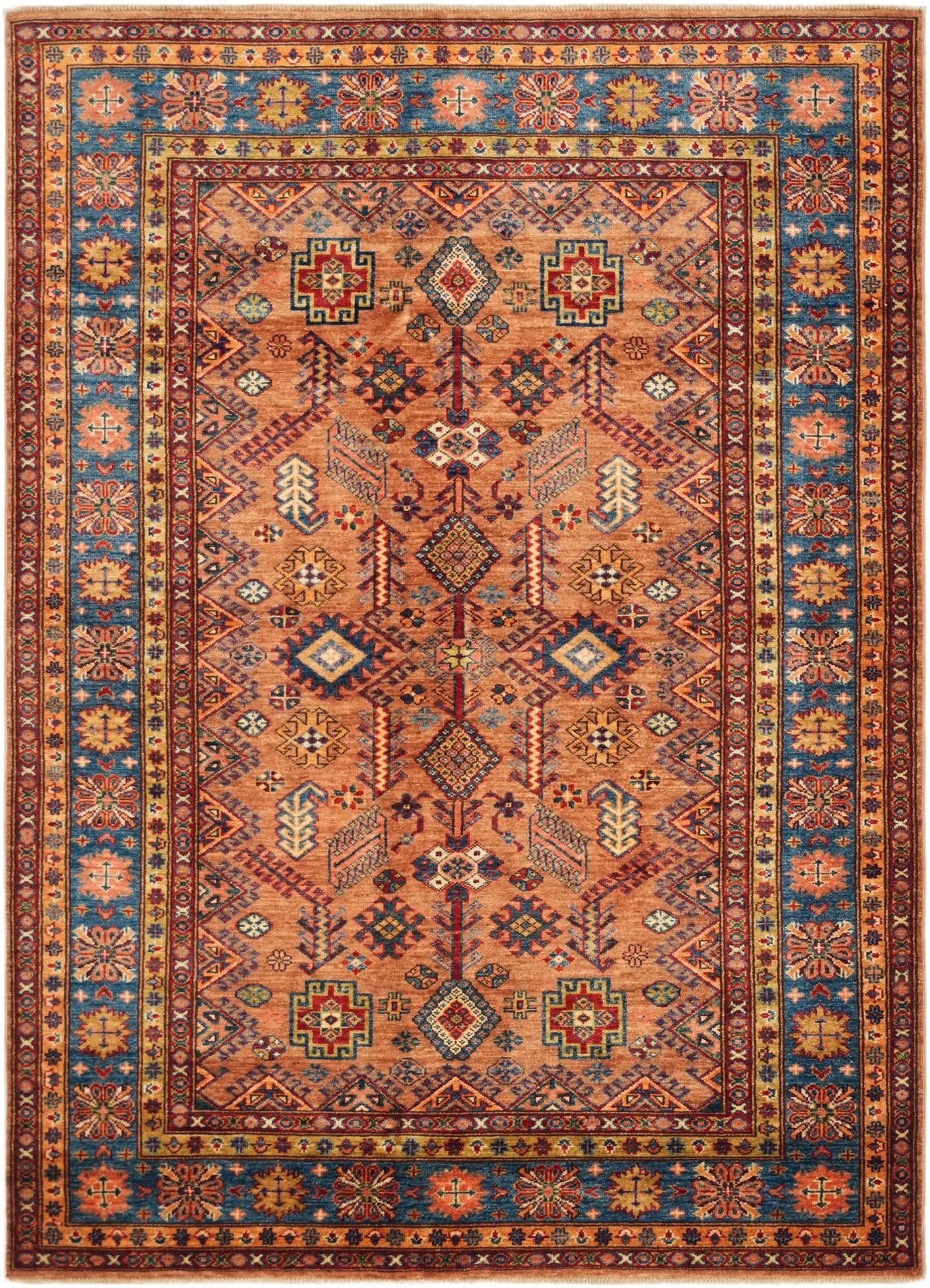 5' 1 x 7' 1 Hand Knotted Kazak Rug