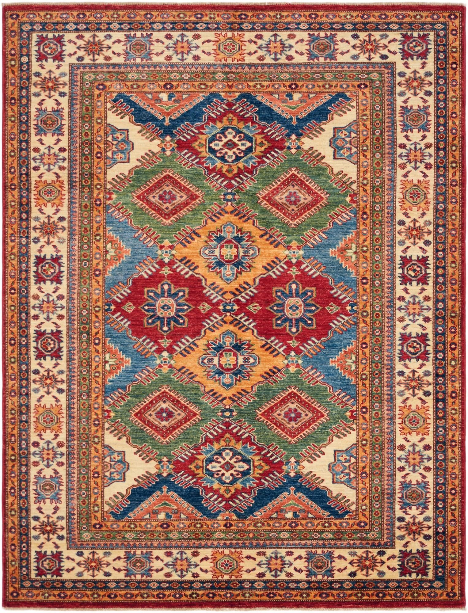 5' 1 x 6' 8 Hand Knotted Kazak Rug