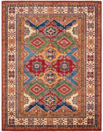 5' 1 x 6' 8 Hand Knotted Kazak Rug
