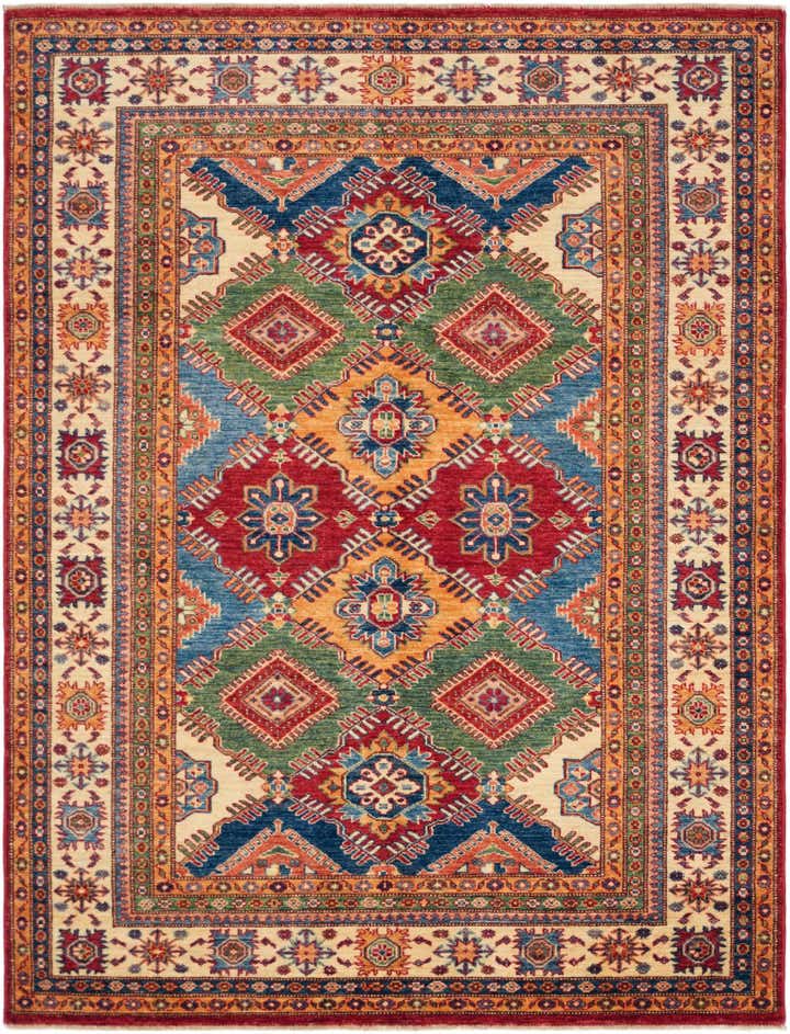 5' 1 x 6' 8 Hand Knotted Kazak Rug