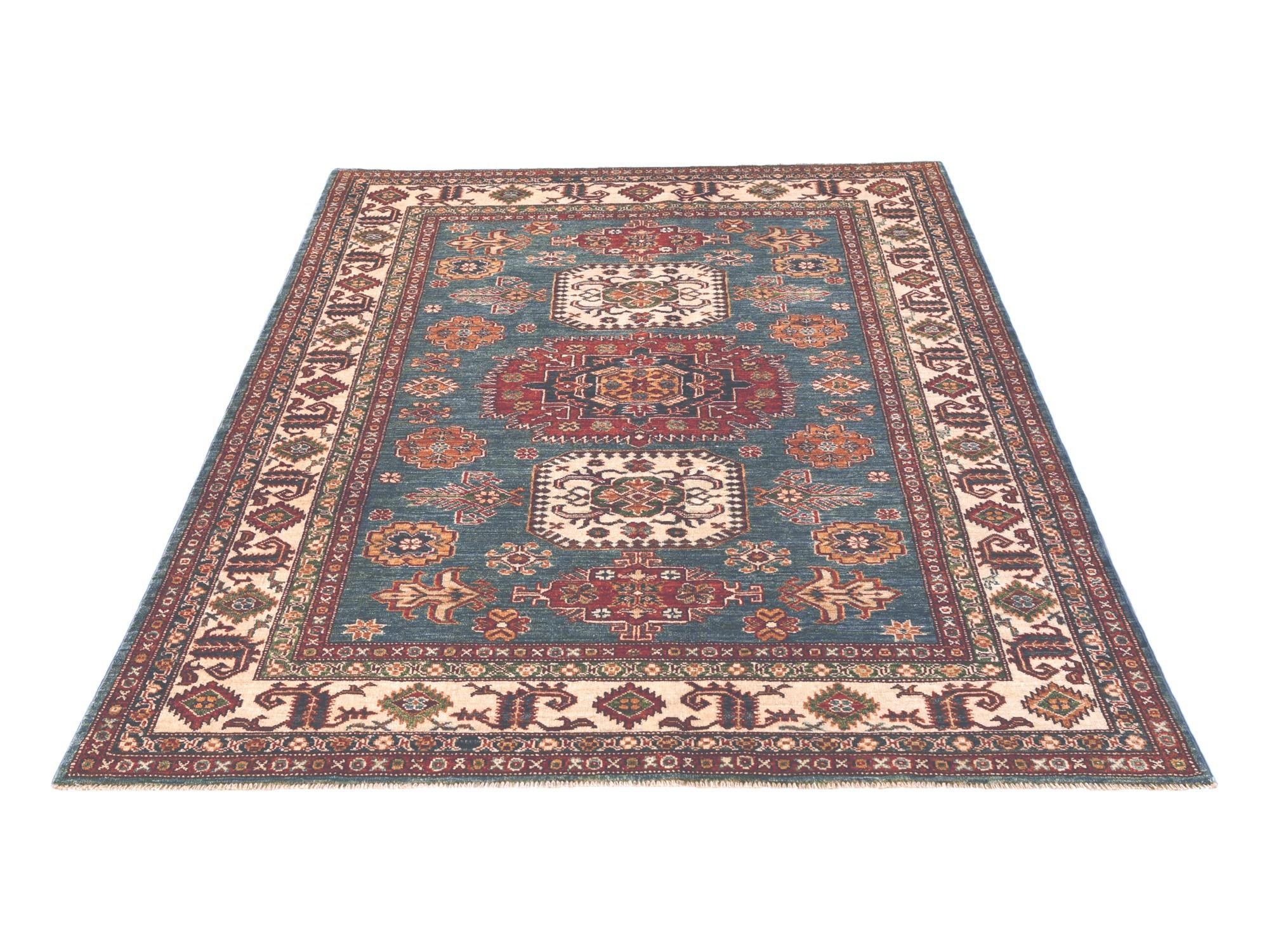 5' x 6' 6 Hand Knotted Kazak Rug