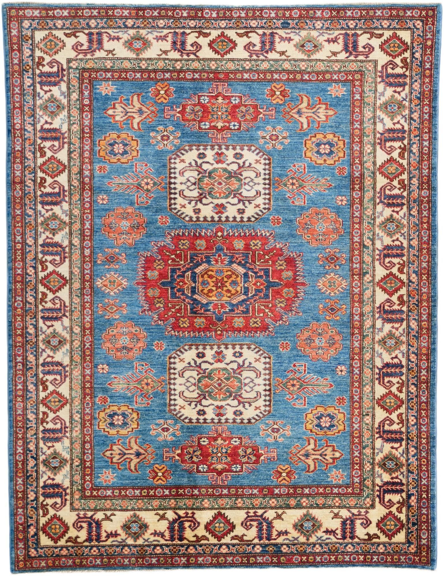 5' x 6' 6 Hand Knotted Kazak Rug