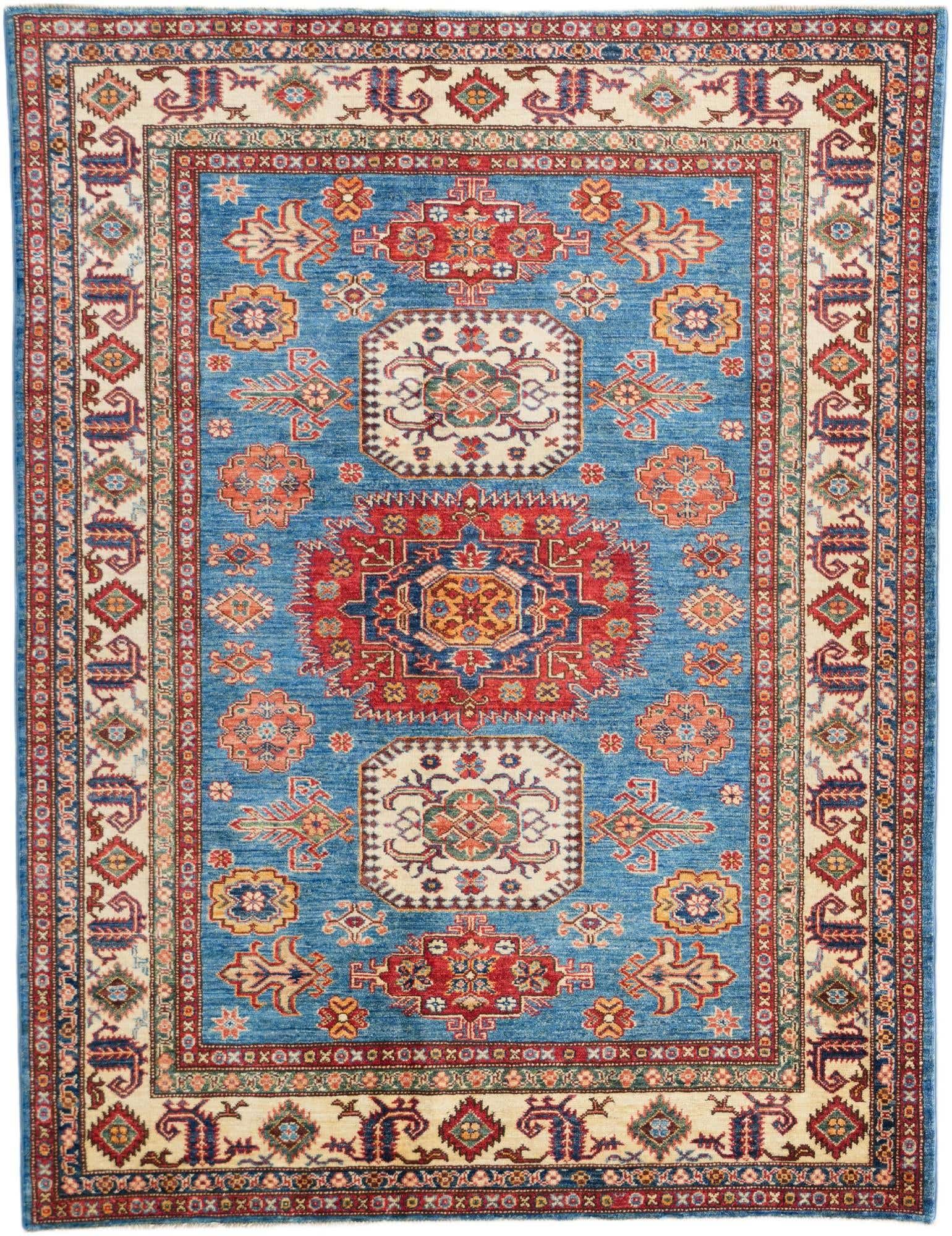 5' x 6' 6 Hand Knotted Kazak Rug