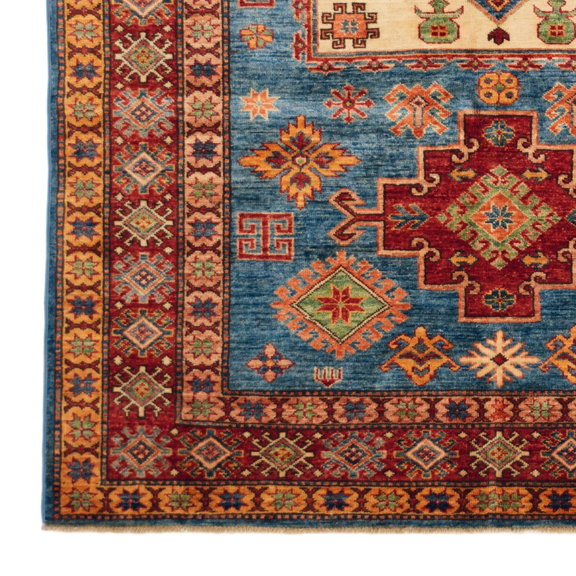 5' x 6' 9 Hand Knotted Kazak Rug