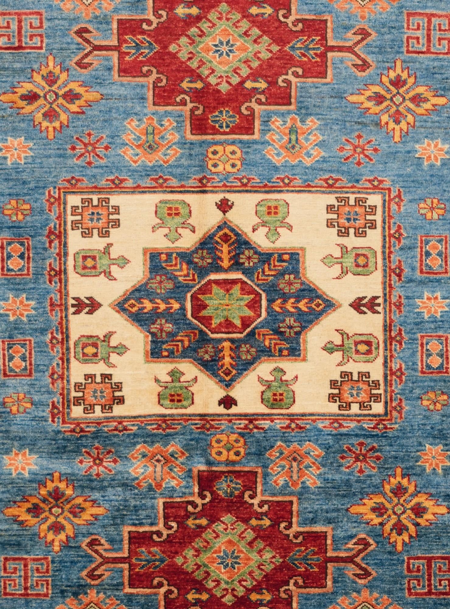5' x 6' 9 Hand Knotted Kazak Rug