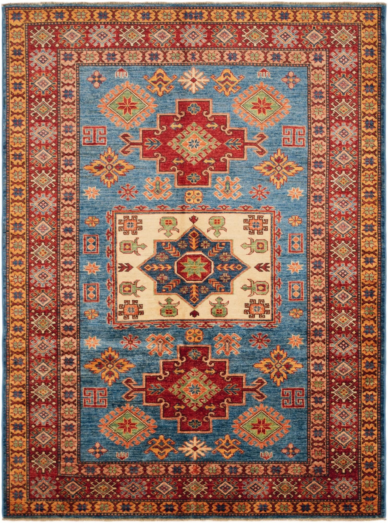 5' x 6' 9 Hand Knotted Kazak Rug