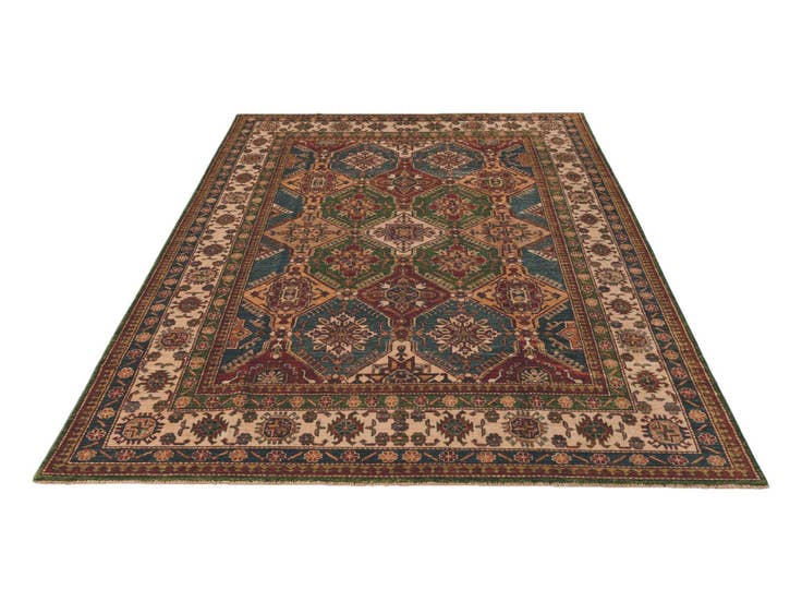 Detail image of 6' 4 x 9' 1 Hand Knotted Kazak Rug