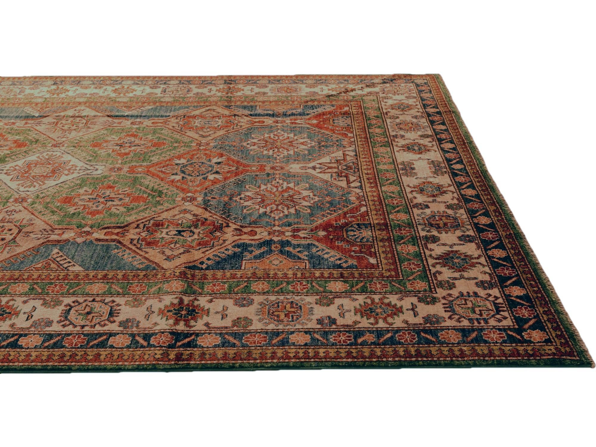 6' 4 x 9' 1 Hand Knotted Kazak Rug
