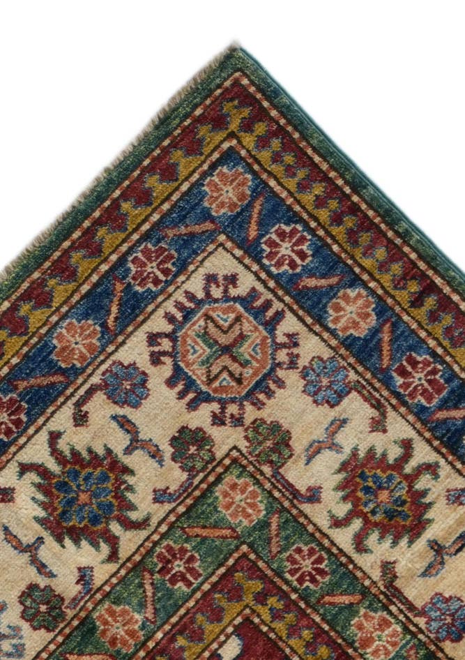 Detail image of 6' 4 x 9' 1 Hand Knotted Kazak Rug