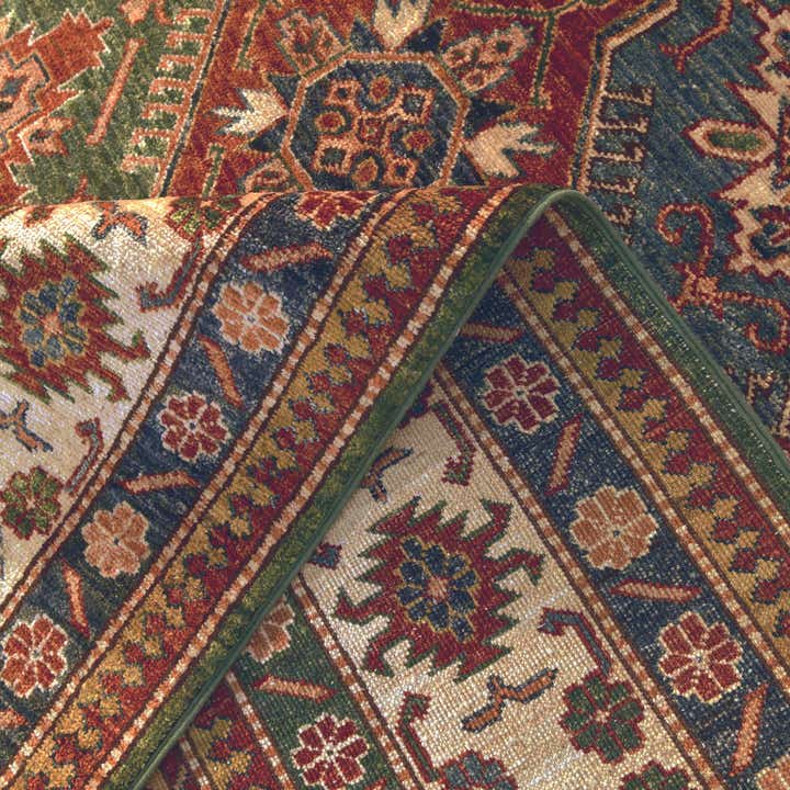 6' 4 x 9' 1 Hand Knotted Kazak Rug
