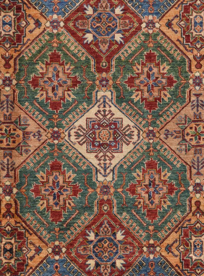 Detail image of 6' 4 x 9' 1 Hand Knotted Kazak Rug