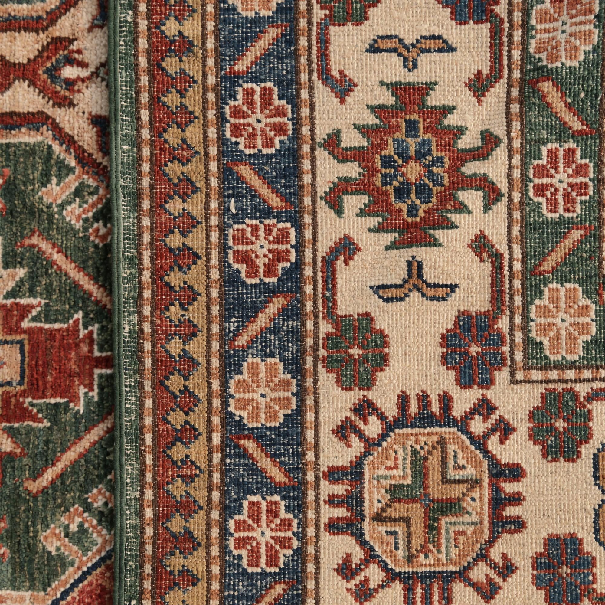 Detail image 11 of 11: 6' 4 x 9' 1 Hand Knotted Kazak Rug