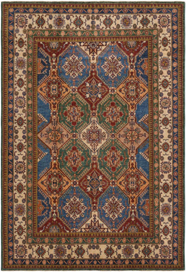 Detail image of 190cm x 275cm anudado a mano Kazak Alfombra