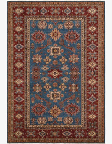 6' 5 x 9' 2 Hand Knotted Kazak Rug