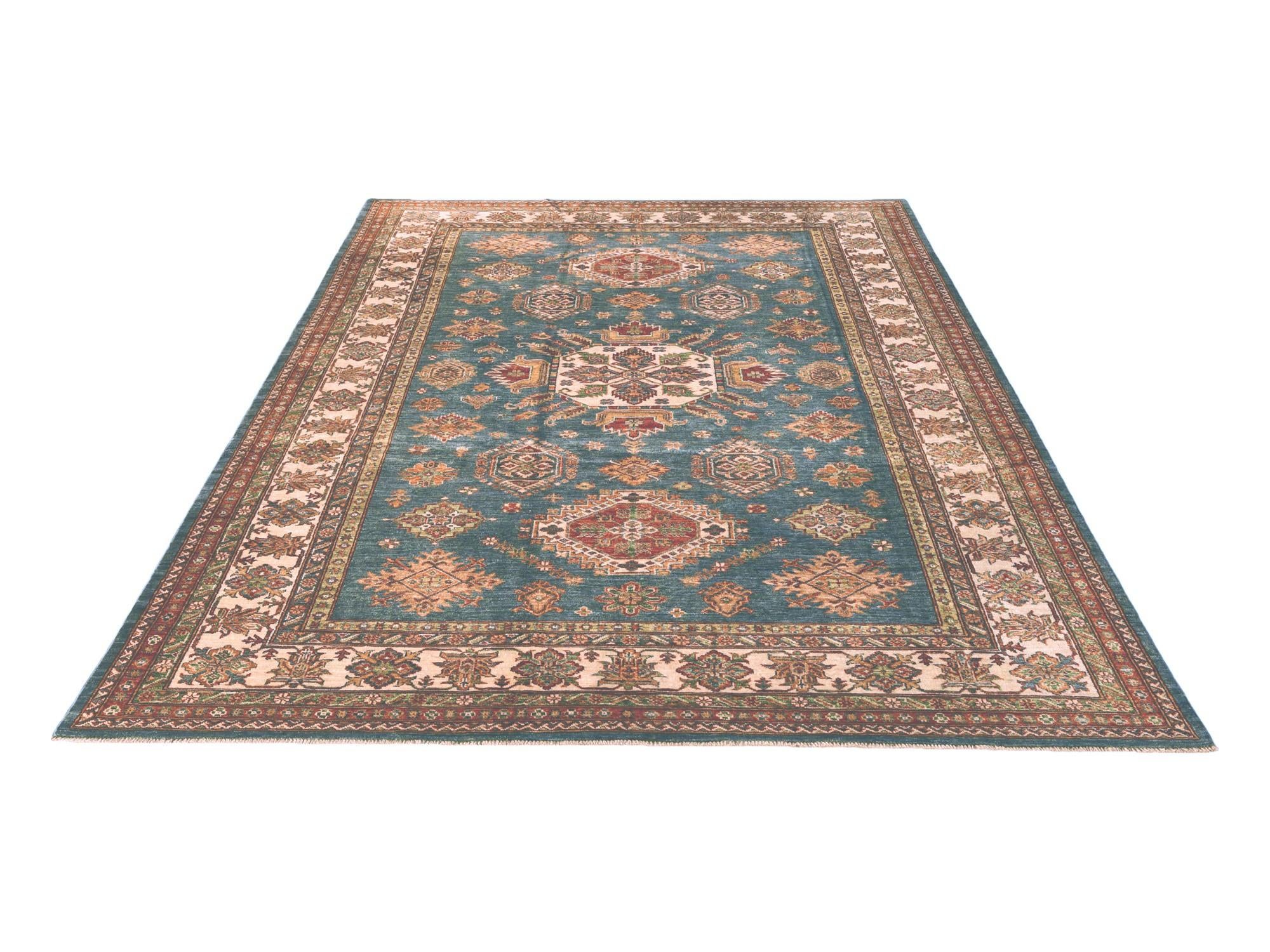 6' 11 x 10' Hand Knotted Kazak Rug