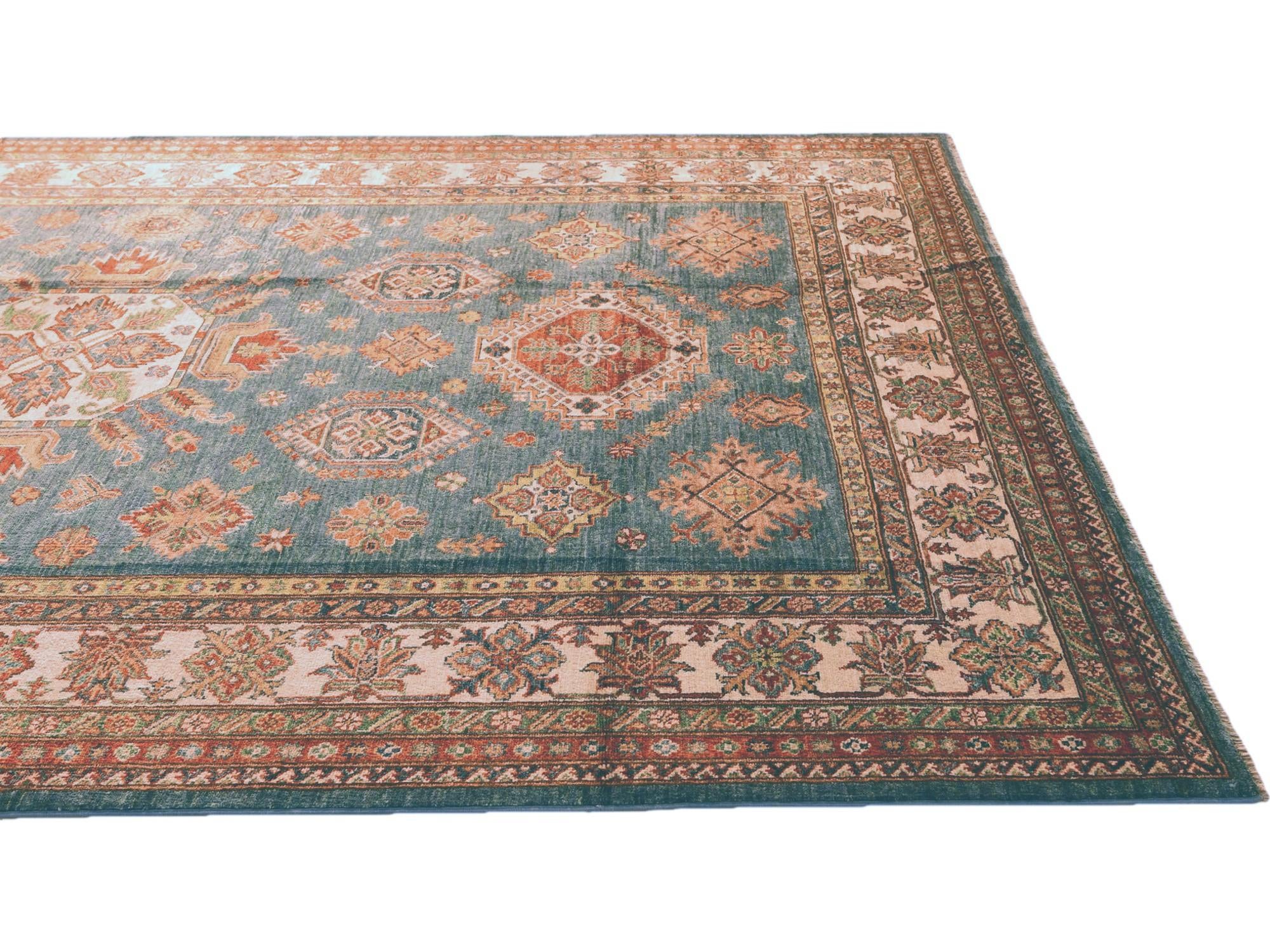 6' 11 x 10' Hand Knotted Kazak Rug