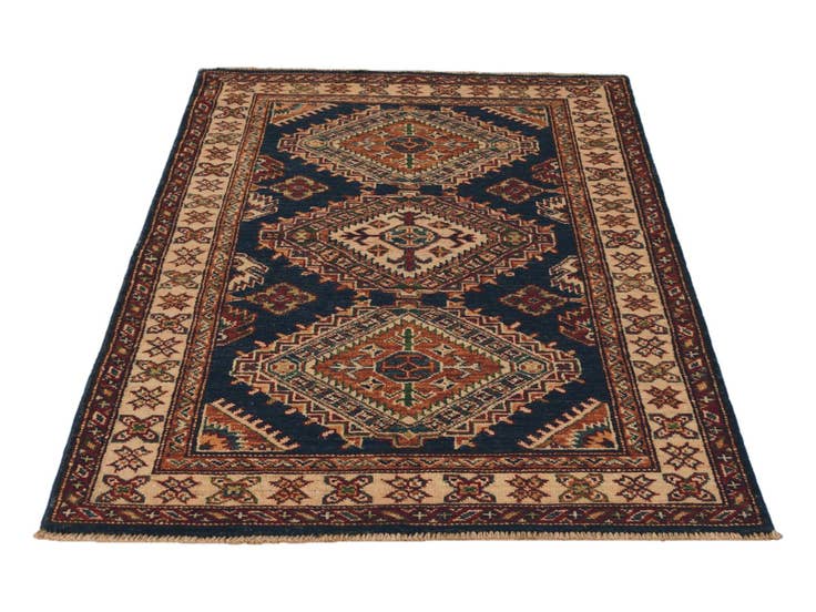 Detail image of 2' 11 x 4' 4 Hand Knotted Kazak Rug
