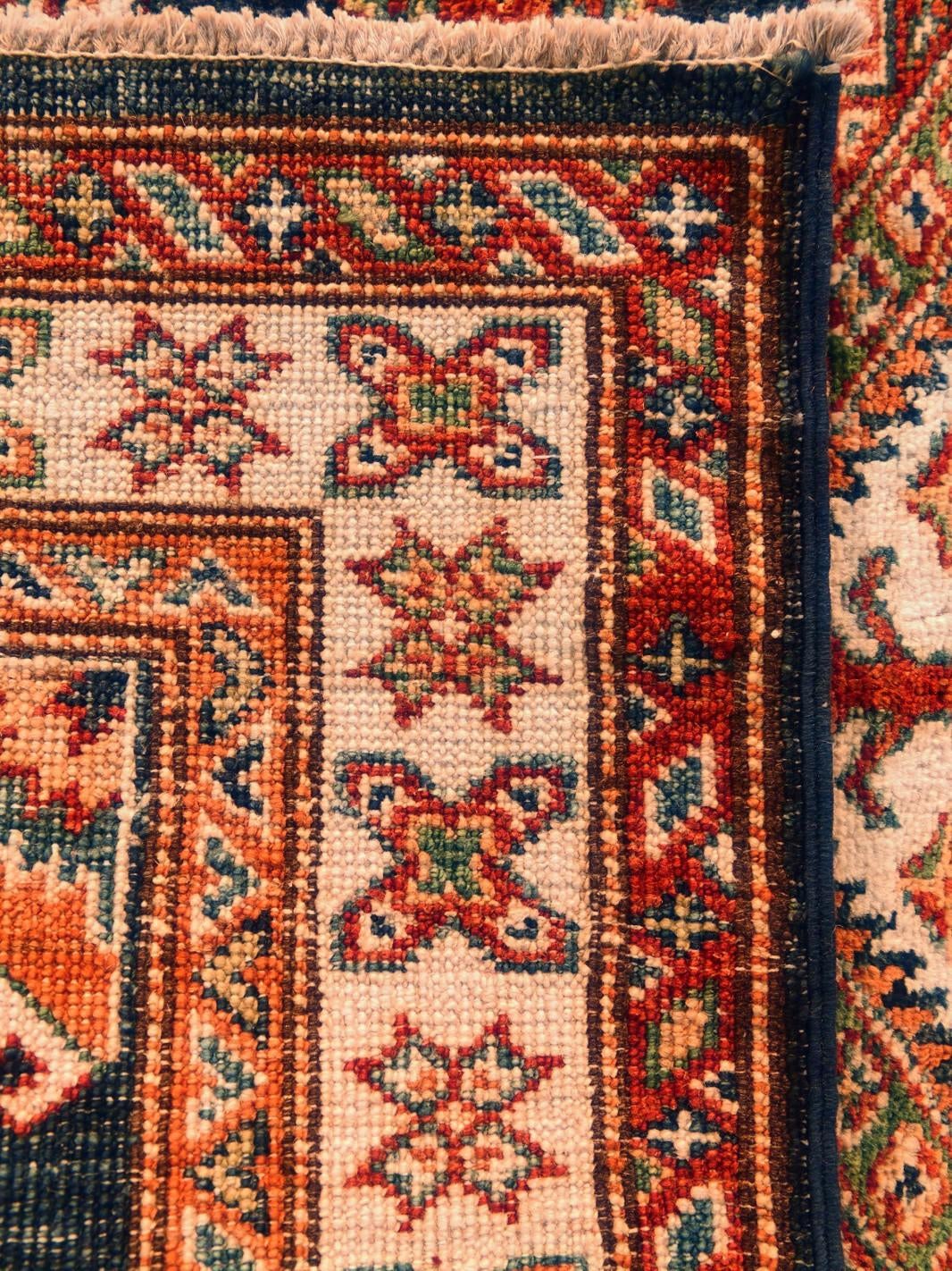 90cm x 135cm Hand Knotted Kazak Rug