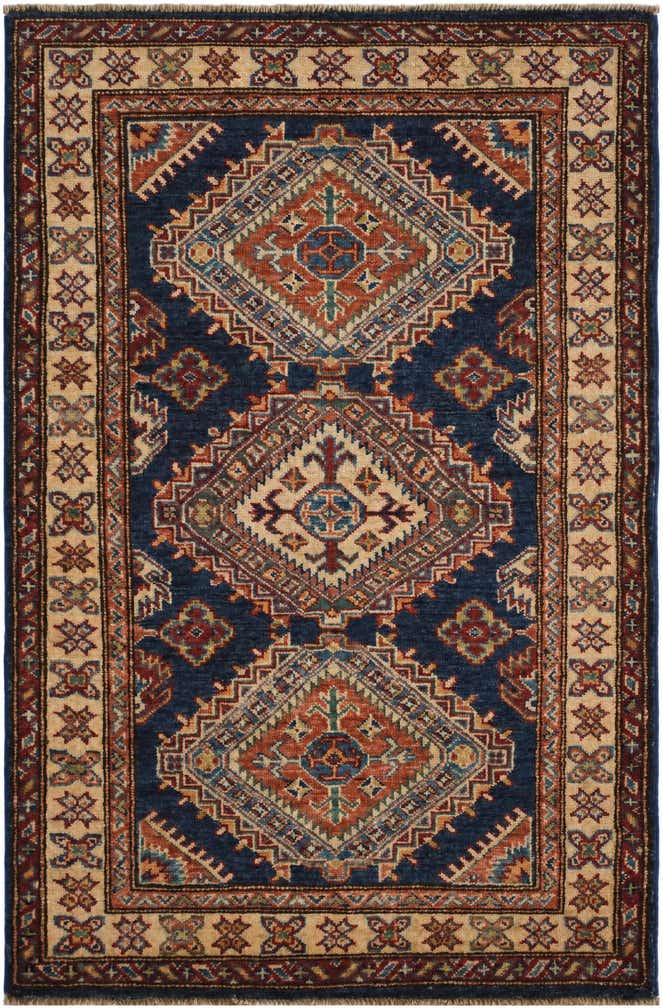 2' 11 x 4' 4 Hand Knotted Kazak Rug