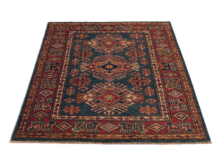 Detail image of 3' 1 x 4' 1 Hand Knotted Kazak Rug