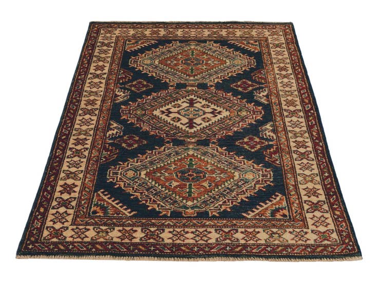 Detail image of 2' 10 x 3' 11 Hand Knotted Kazak Rug