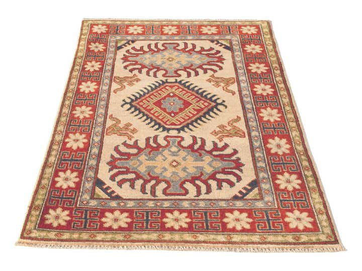 2' 7 x 4' Hand Knotted Kazak Rug