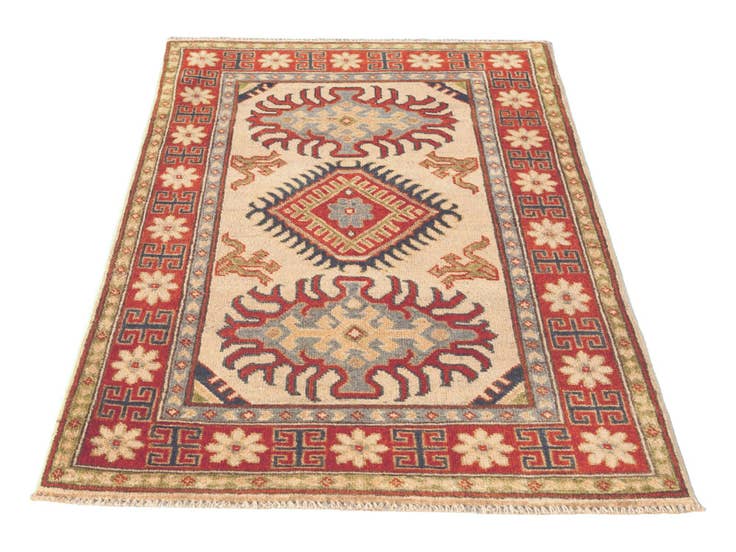 Detail image of 2' 7 x 4' Hand Knotted Kazak Rug