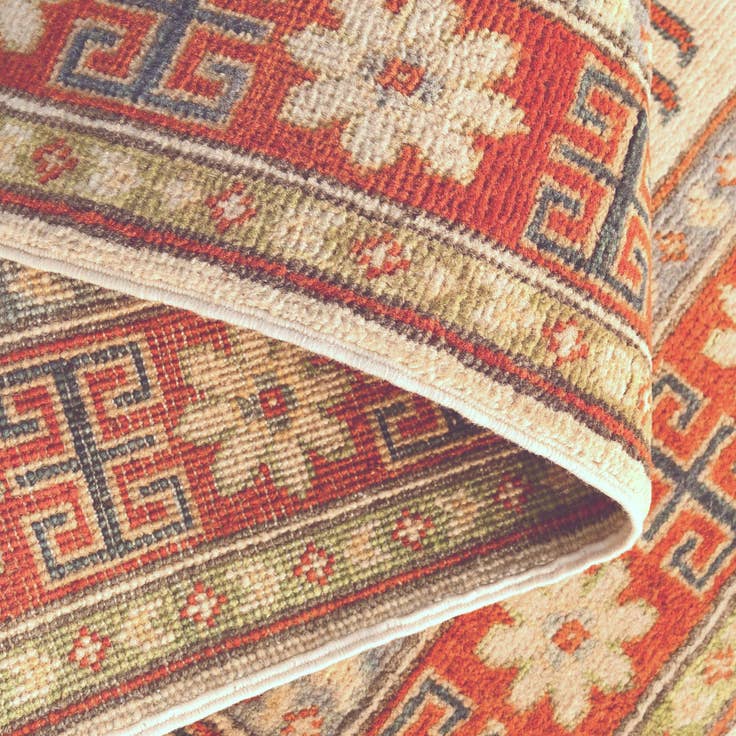 Detail image of 2' 7 x 4' Hand Knotted Kazak Rug