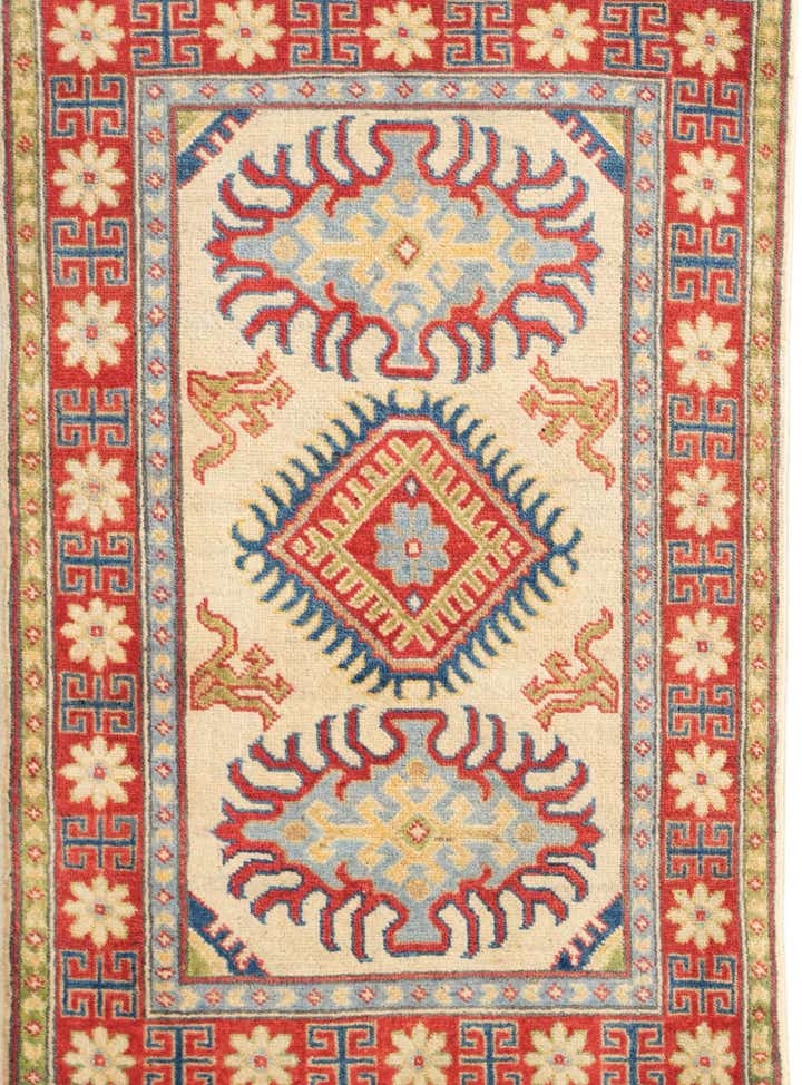 2' 7 x 4' Hand Knotted Kazak Rug