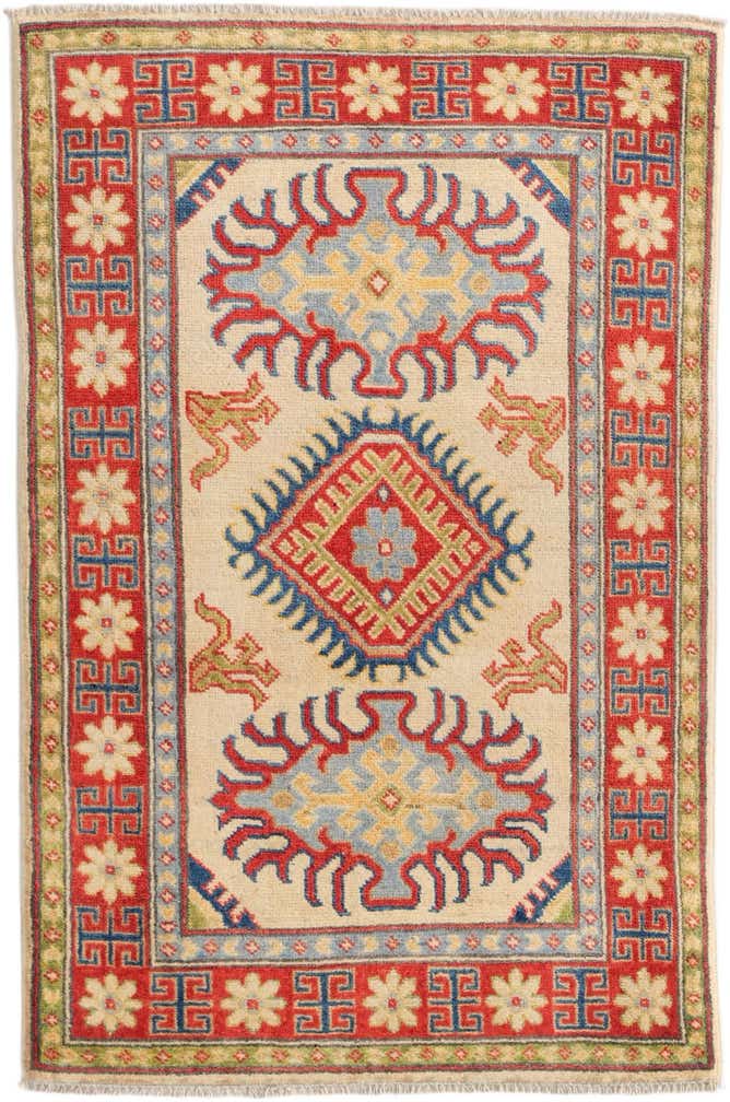 2' 7 x 4' Hand Knotted Kazak Rug