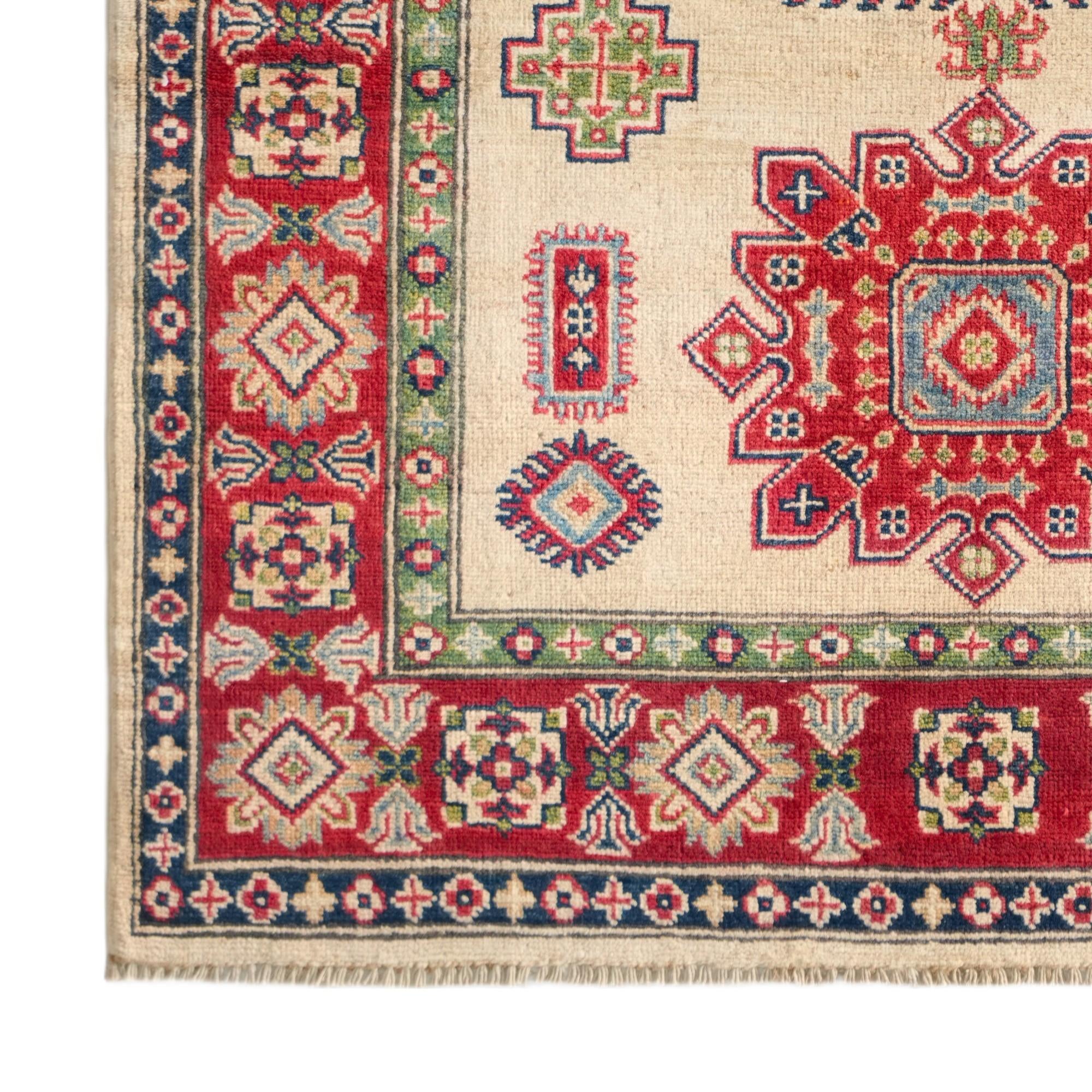 Detail image 7 of 10: 4' x 5' 8 Hand Knotted Kazak Rug
