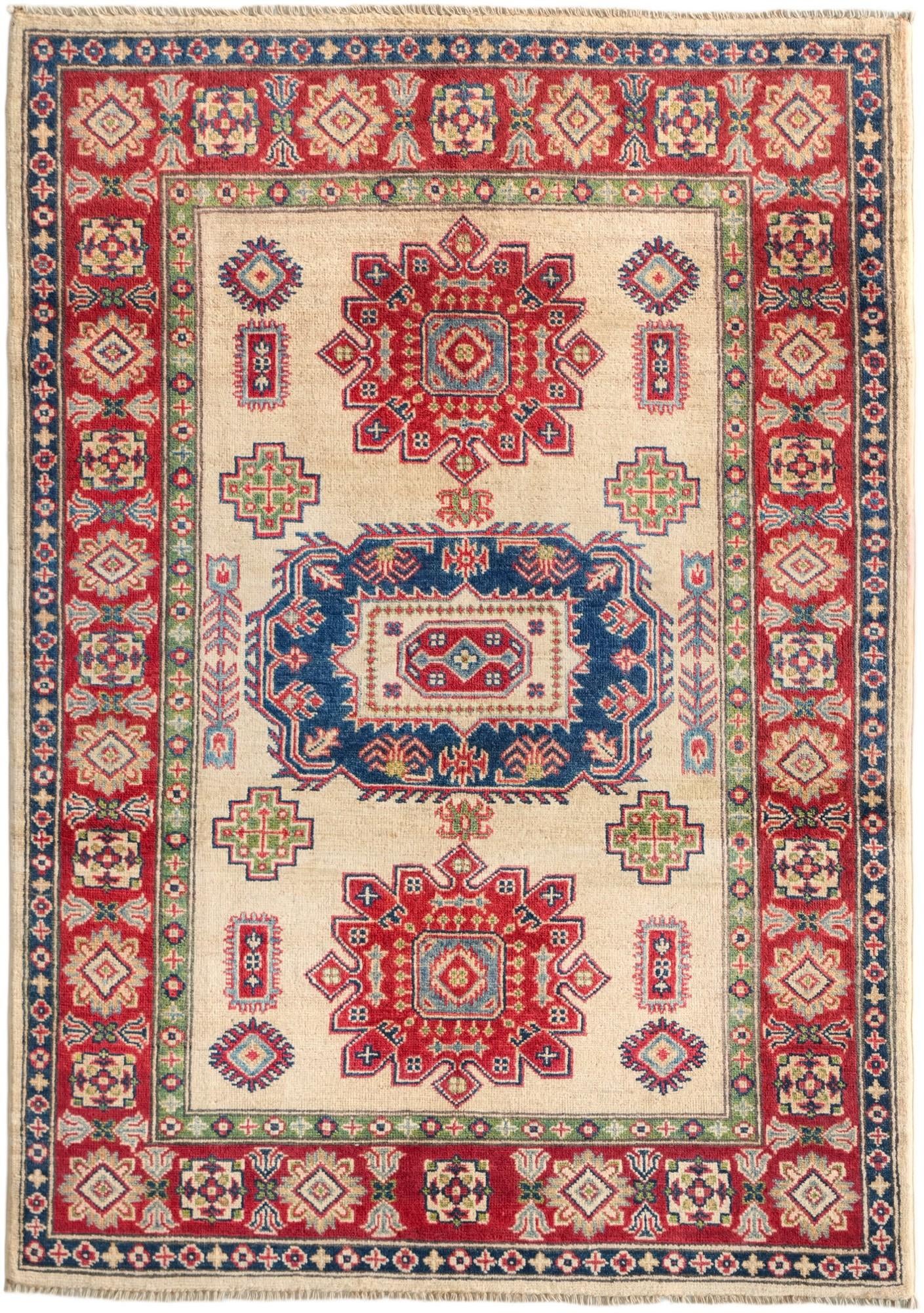 Detail image 2 of 10: 4' x 5' 8 Hand Knotted Kazak Rug
