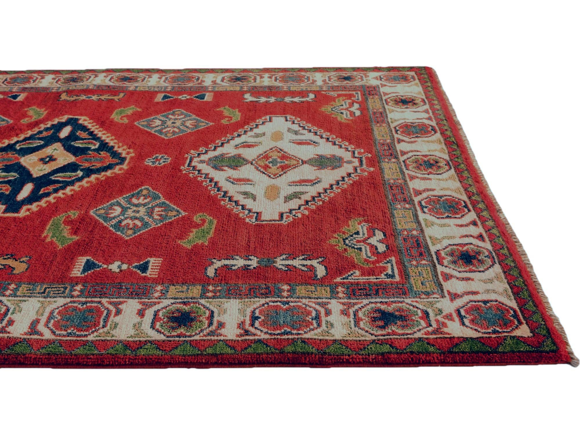 3' 4 x 5' 1 Hand Knotted Kazak Rug