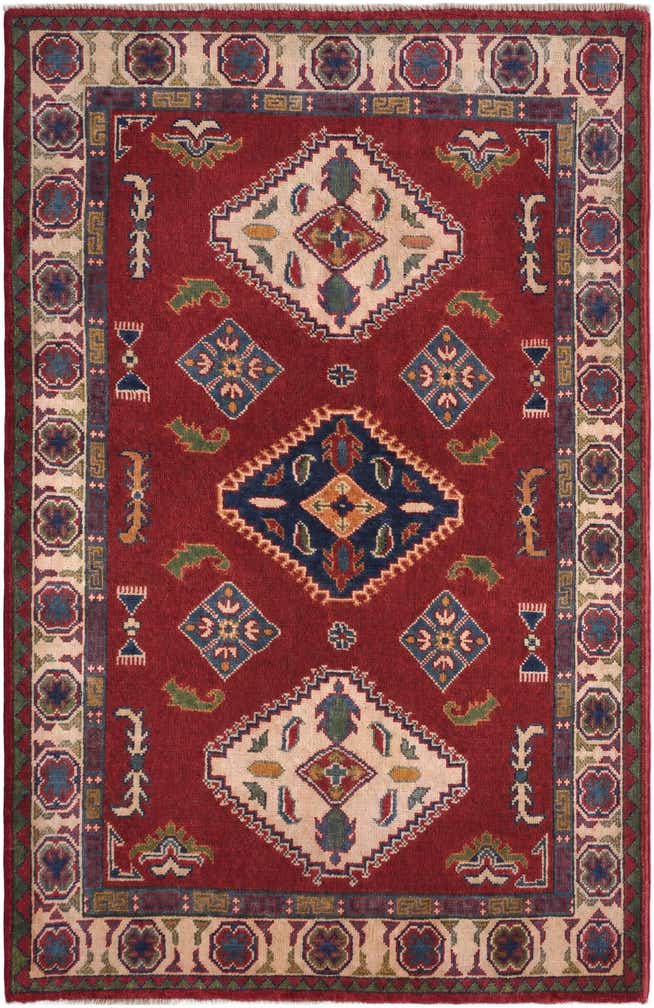 3' 4 x 5' 1 Hand Knotted Kazak Rug